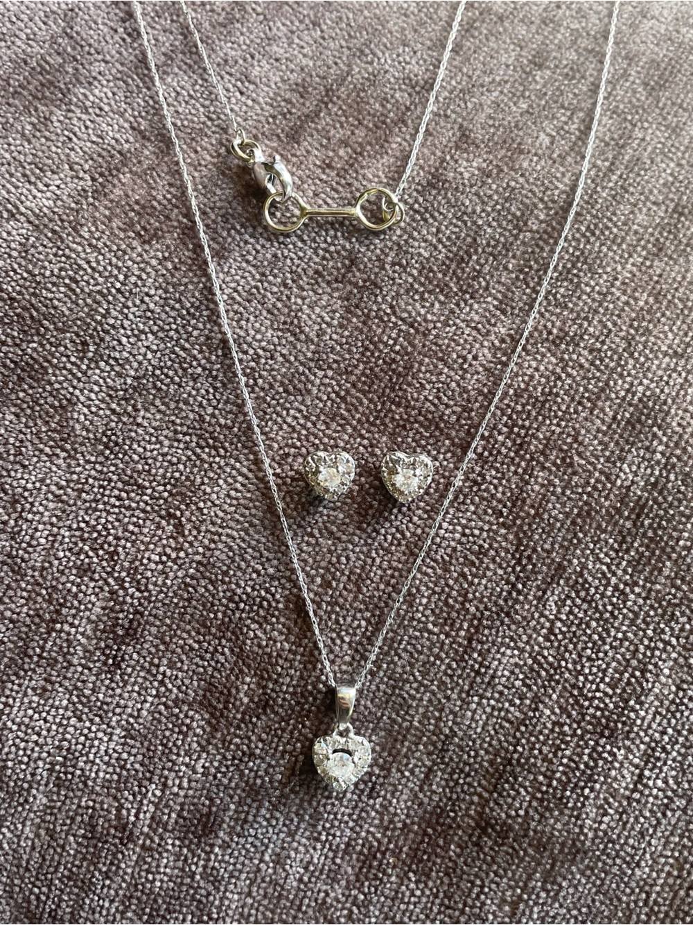 Real! 10kt Gold DIAMONDS 💎 Earrings & Necklace Set